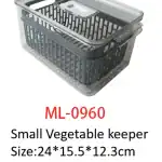 Small vegetable storage container with lid for kitchen organization.