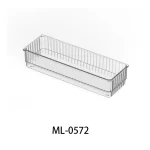 Plastic drawer organizer tray for kitchen and bathroom storage solutions.