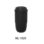 Black travel mug for coffee with spill-proof lid, 450ml capacity.